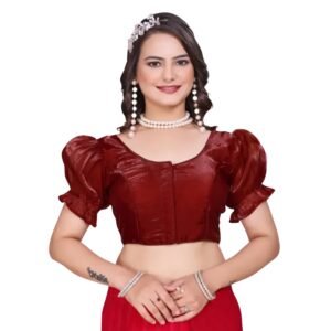 Elegant soft organza blouse with stylish balloon sleeves (Copy)