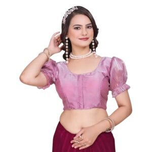 Elegant soft organza blouse with stylish balloon sleeves